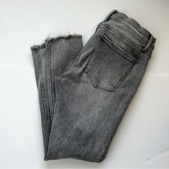 current/elliott Gray Skinny Mid Rise Raw Hem Jeans - Picture 1 of 5